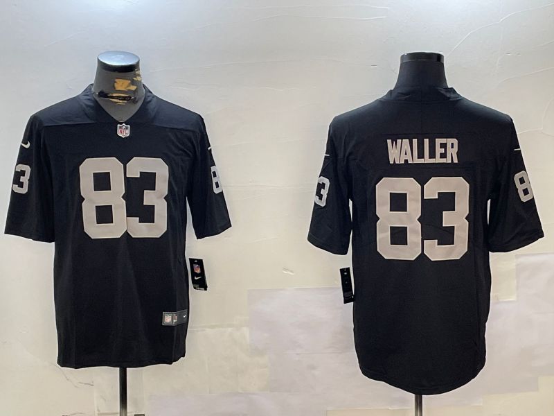 Men Oakland Raiders #83 Waller Black Second generation 2024 Nike Limited NFL Jersey style 1->oakland raiders->NFL Jersey